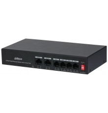 POE Switch Dahua DH-PFS3006-4ET-36  4 порта x10/100 Base-T（Питание PoE）; 2 порта uplink